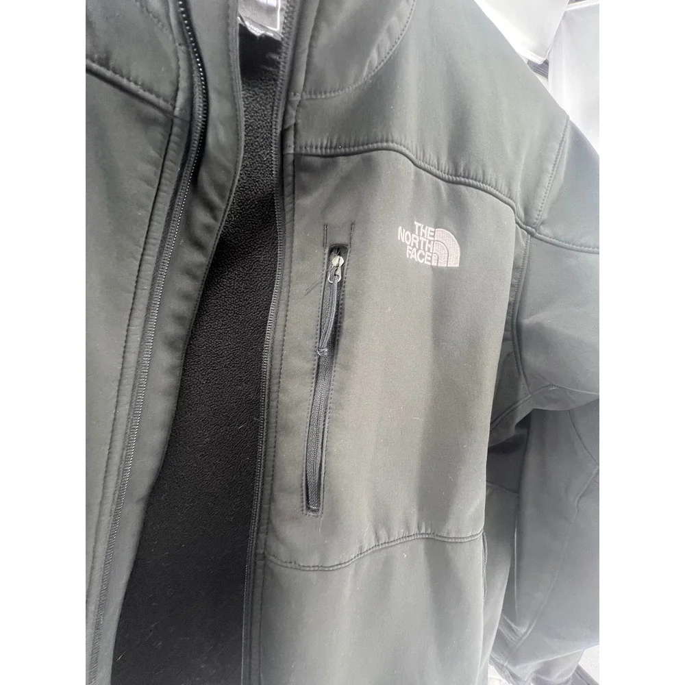 The‎ North Face TNF Apex Men's XL Black Softshell Fleece Lined Jacket